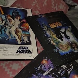 Star Wars Wall Art Set - Black, Blue, White